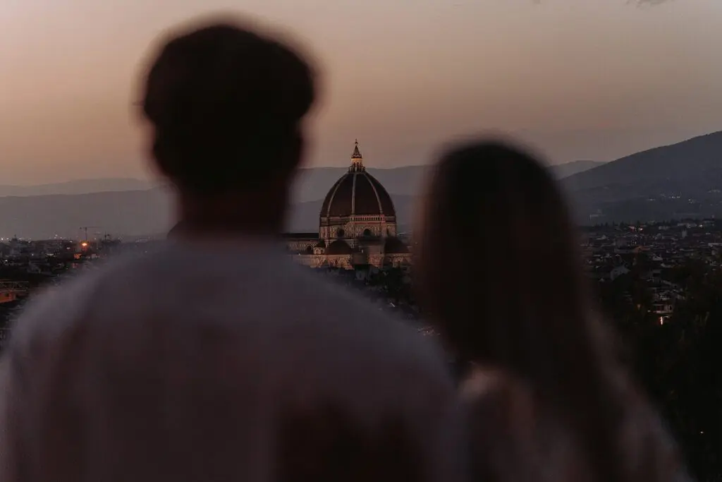 couple enjoying view of Florence