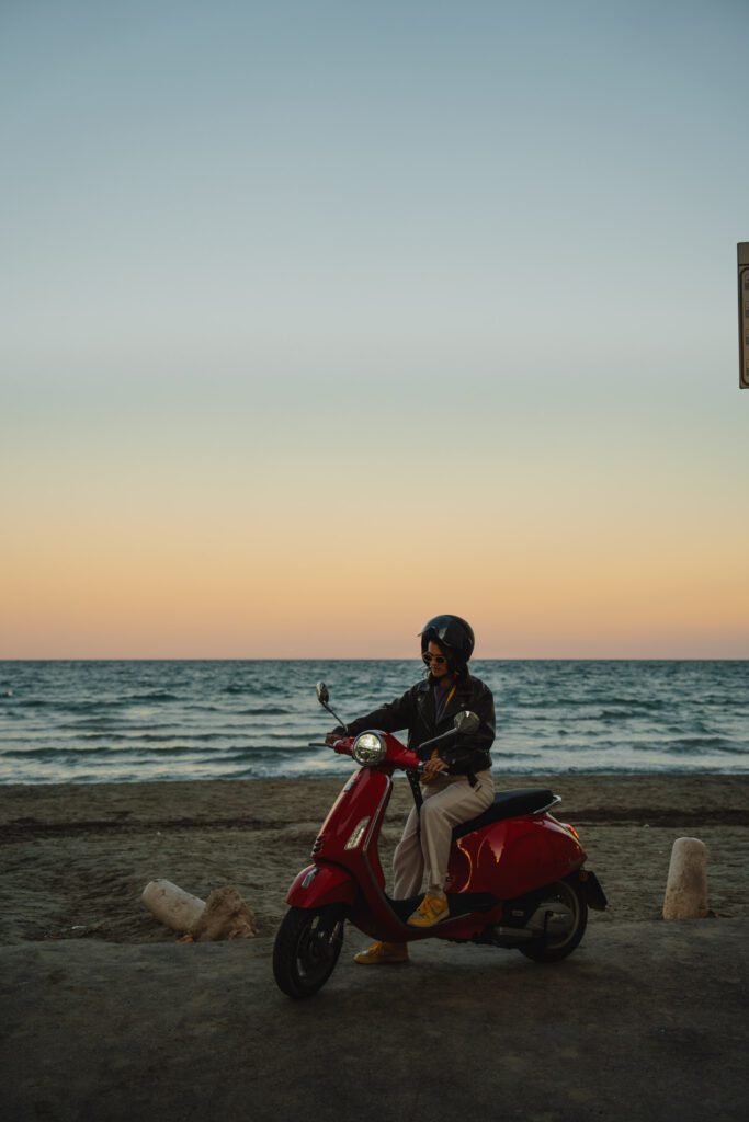 Visite des plages de Sardaigne en vespa