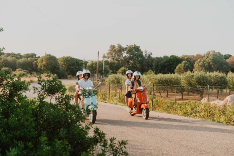 Action shot on a Vespa